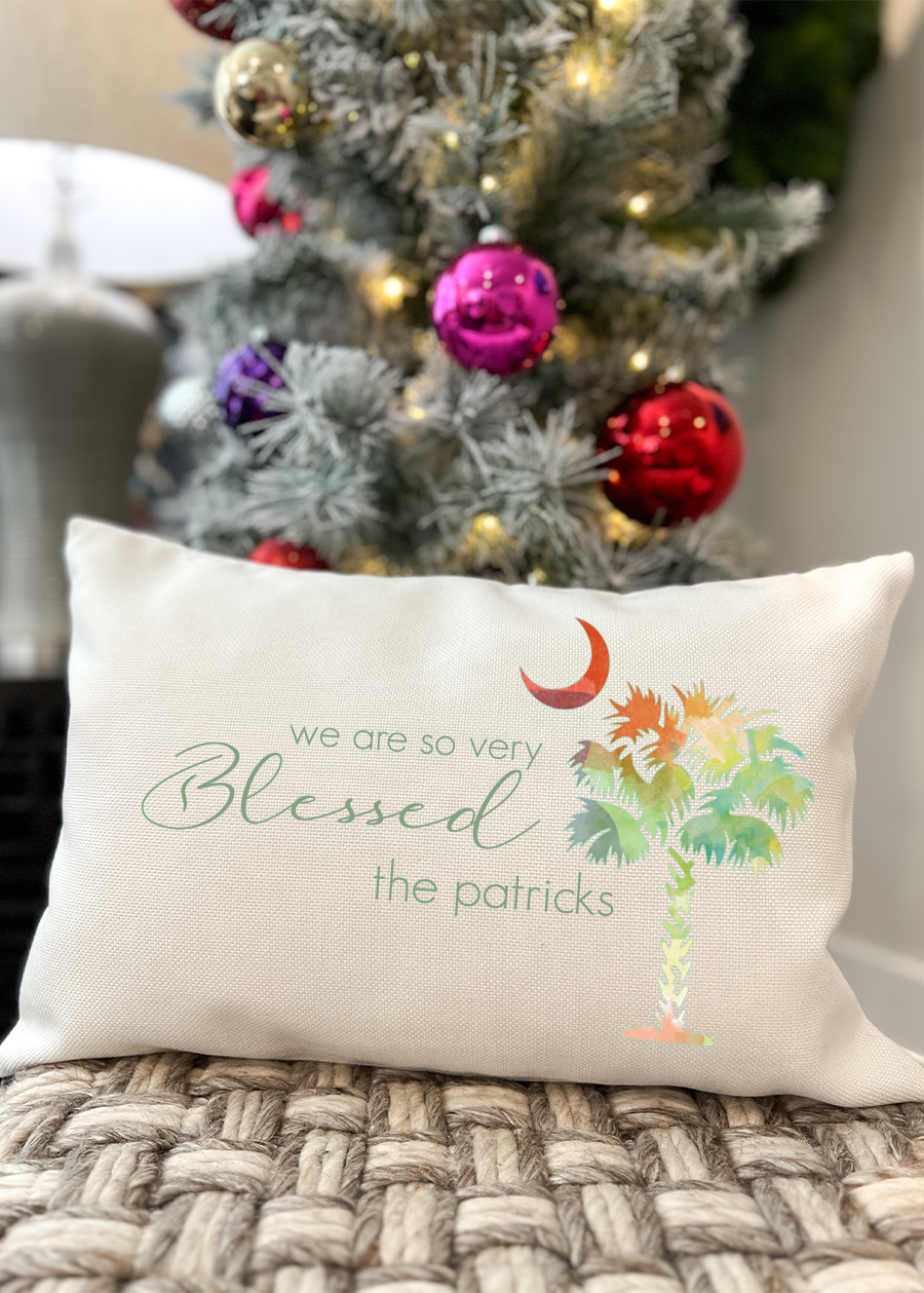 Blessed Green Pillow
