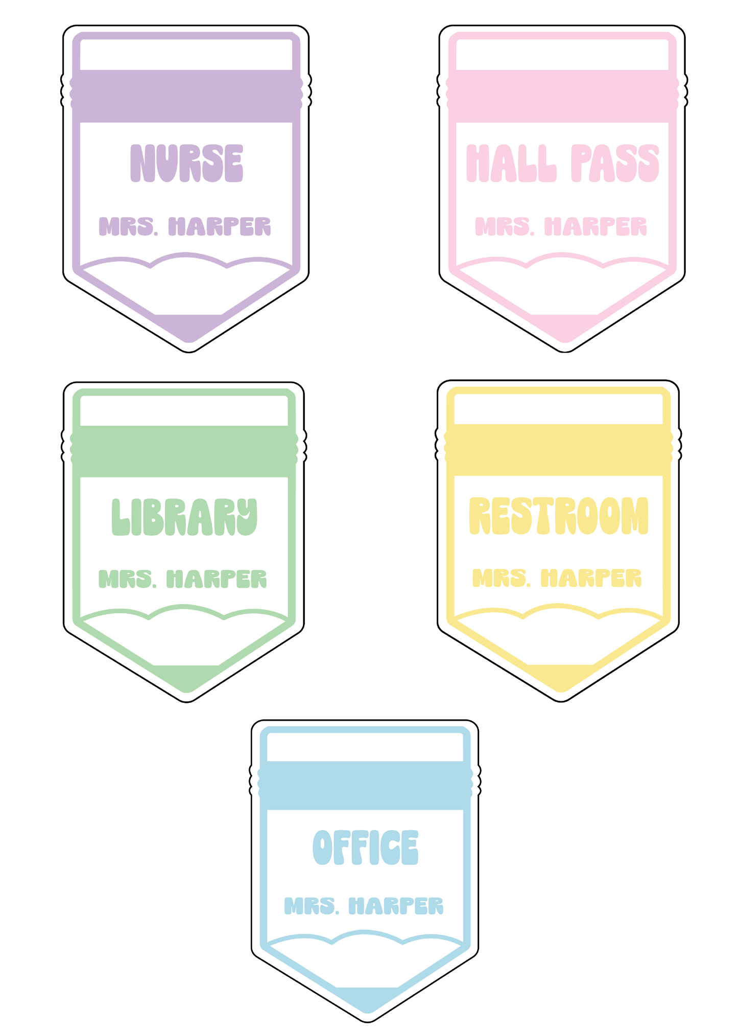 HALL PASS BUNDLE Acrylic Keychain