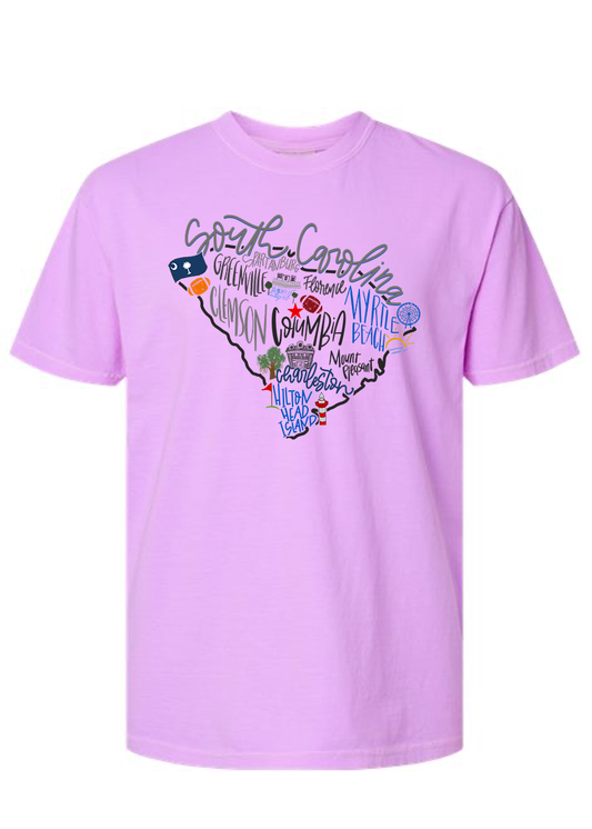 South Carolina Outline COMFORT COLORS Tee