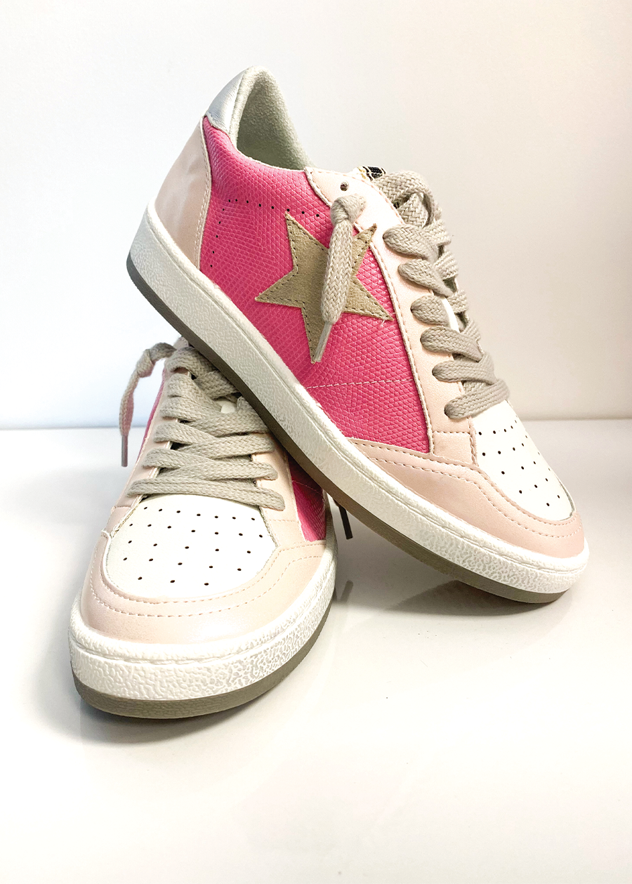 Paz Pink Lizard Sneakers