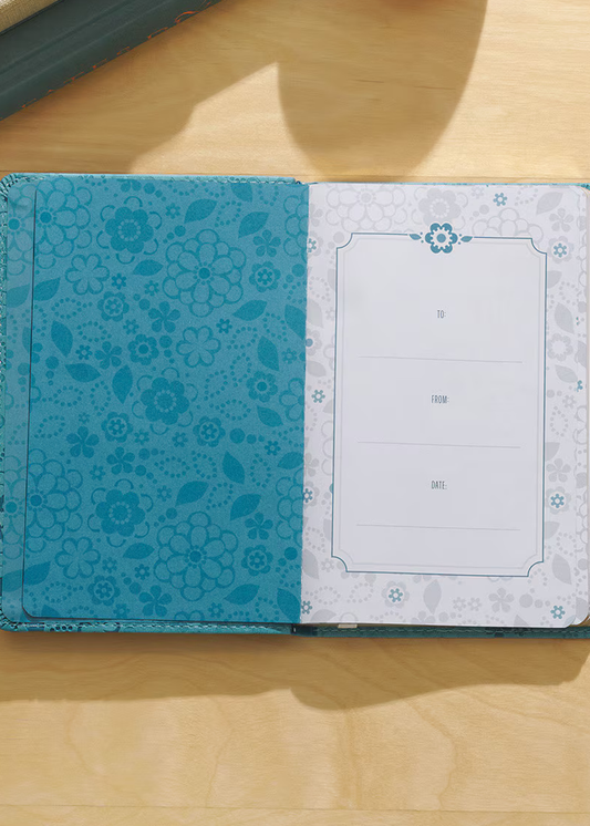 Moments Of Grace For Teachers: Stories And Scriptures Blue Faux Leather Gift Book