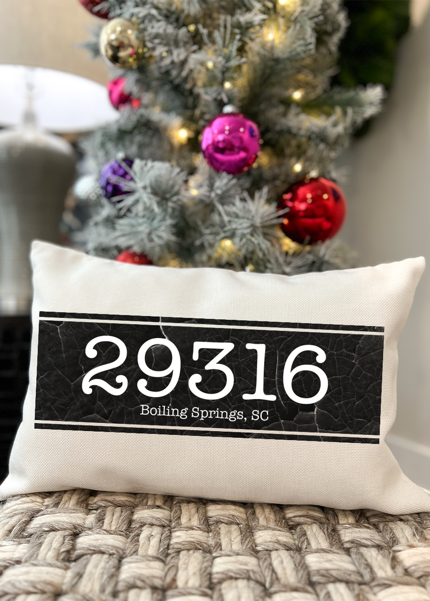 Zip Code Pillow Palmetto Twist