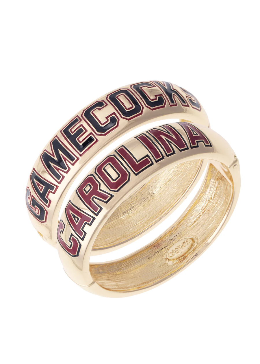 South Carolina Gamecocks Polished Metal Hinge Bangle