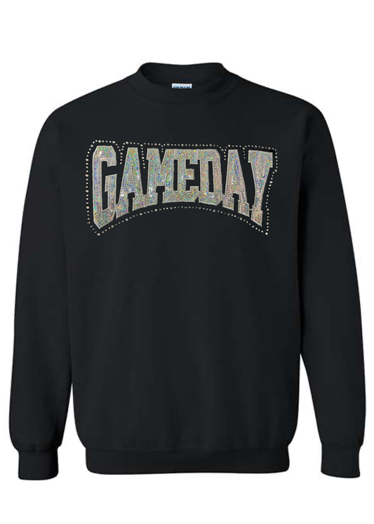 YOUTH Chenille Rhinestone Game Day Crewneck