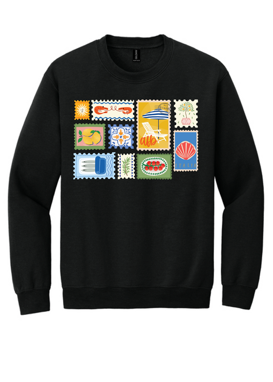 Italian Postcard Monogram Crewneck Sweatshirt