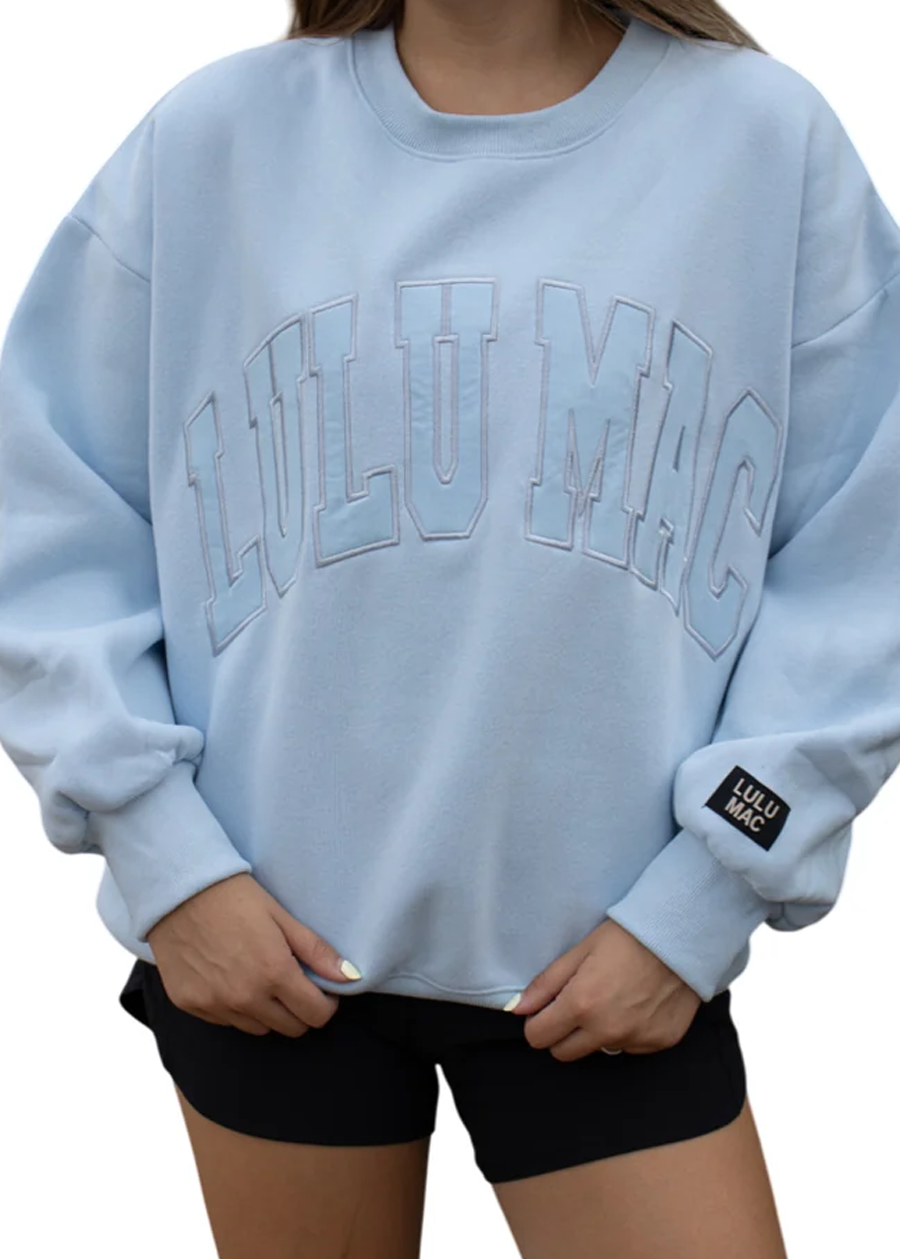 LULU MAC Mono Sweatshirt-Light Blue
