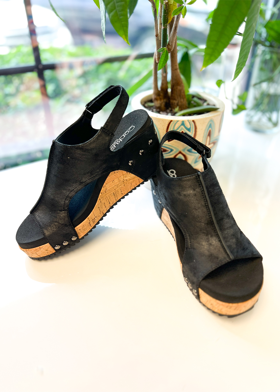 Corky Bourbon And Cream Checkered Wedge main image 1