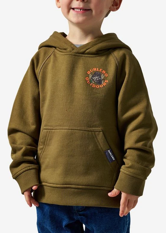 Youth Fleece Hoodie - Duck Down - Hunter Green