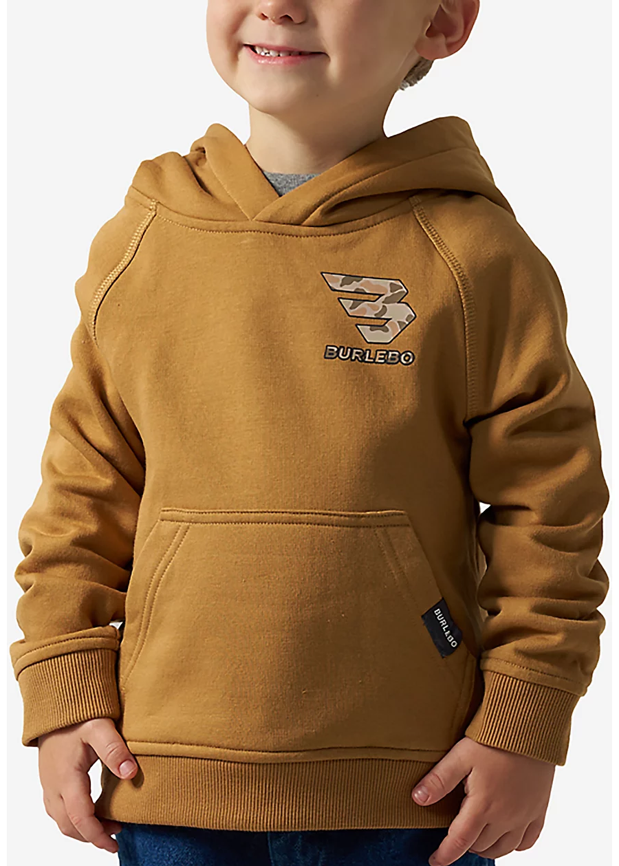 Youth Fleece Hoodie - Mallard Camo Dog - Light Brown