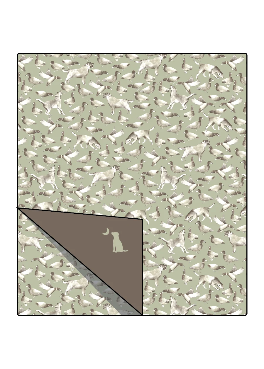 Baby Blanket - Green Duck Dog