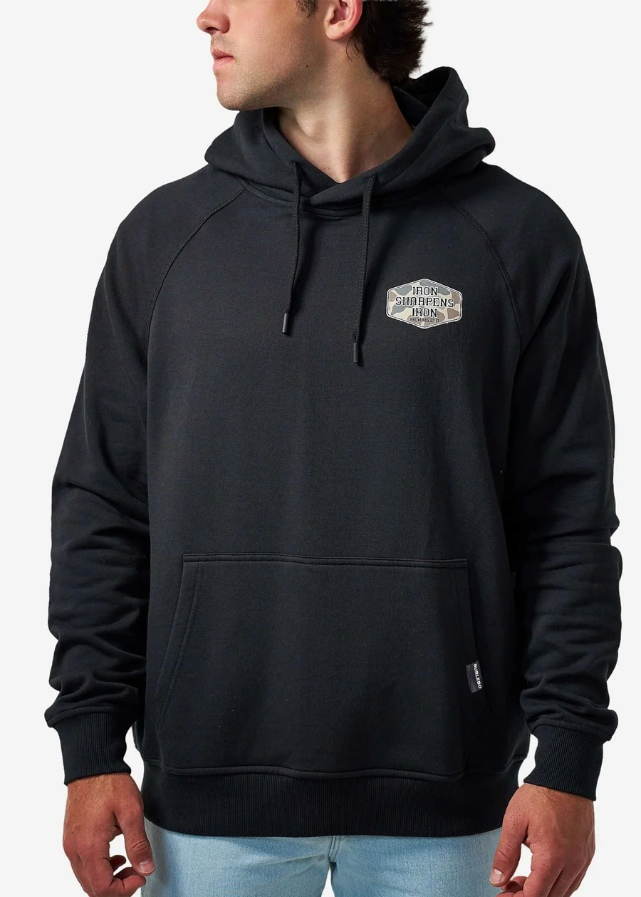 Fleece Hoodie - Iron Sharpens Iron - Black