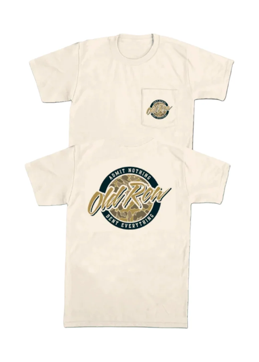 80s Camo Circle Pocket Tee - Ivory