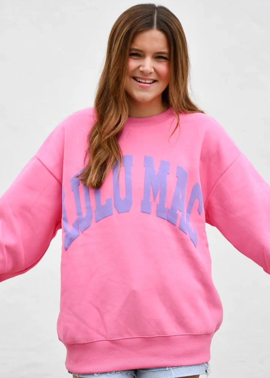 LULU MAC Sweatshirt-Pink/Purple Puff