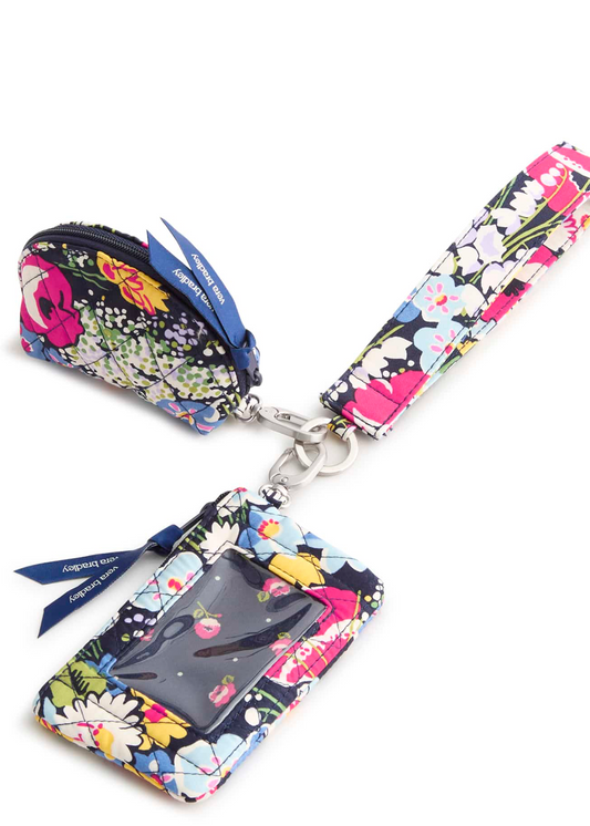 Dual Pouch Wide Wristlet-Poppy Fields