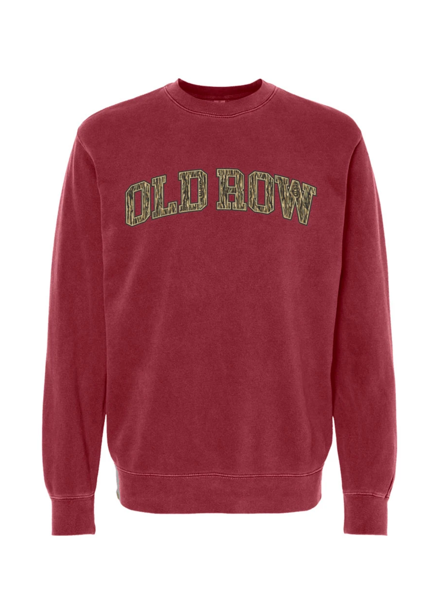 Old Row Camo Pigment Dyed Crewneck - Chili