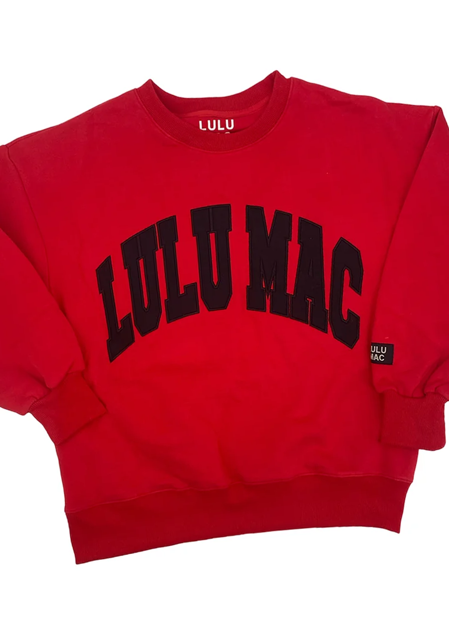 LULU MAC Sweatshirt-Red/Black Stitch