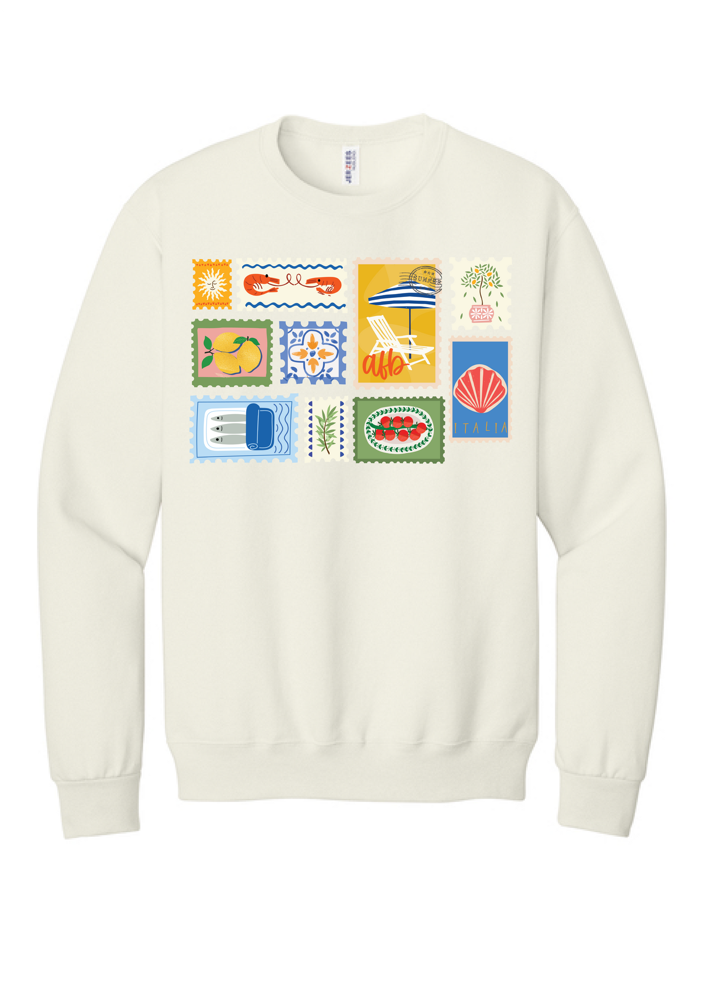 Italian Postcard Monogram Crewneck Sweatshirt