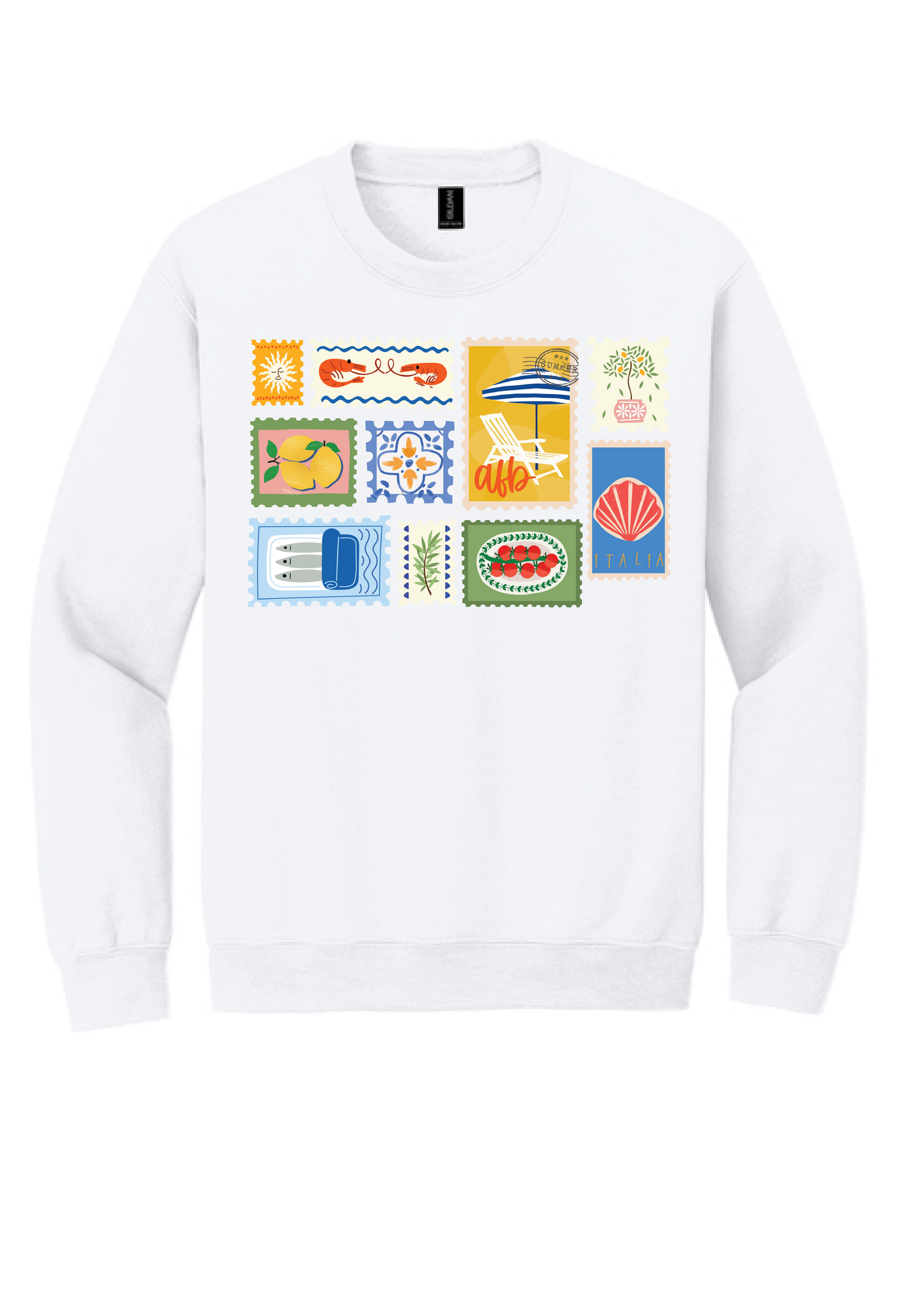 YOUTH Italian Postcard Monogram Crewneck Sweatshirt