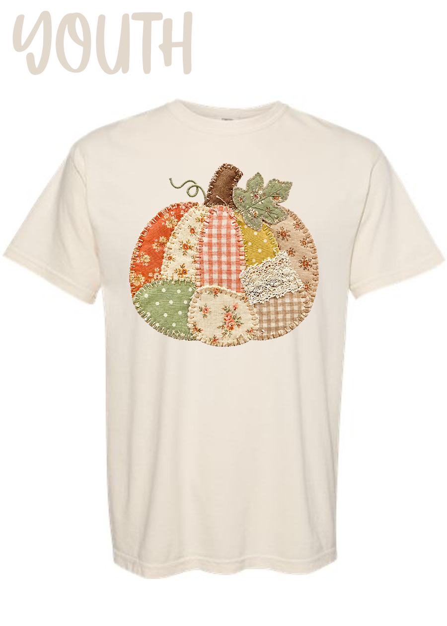 YOUTH Patchwork Pumpkin Comfort Colors Tee