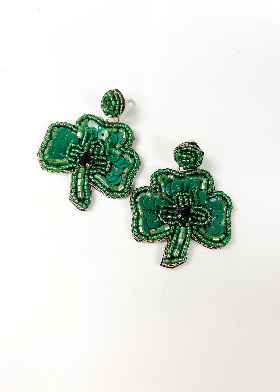 Load image into Gallery viewer, 3 Leaf Clover Earrings
