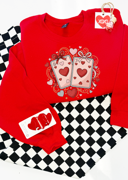 67 Playing Cards Love Crewneck