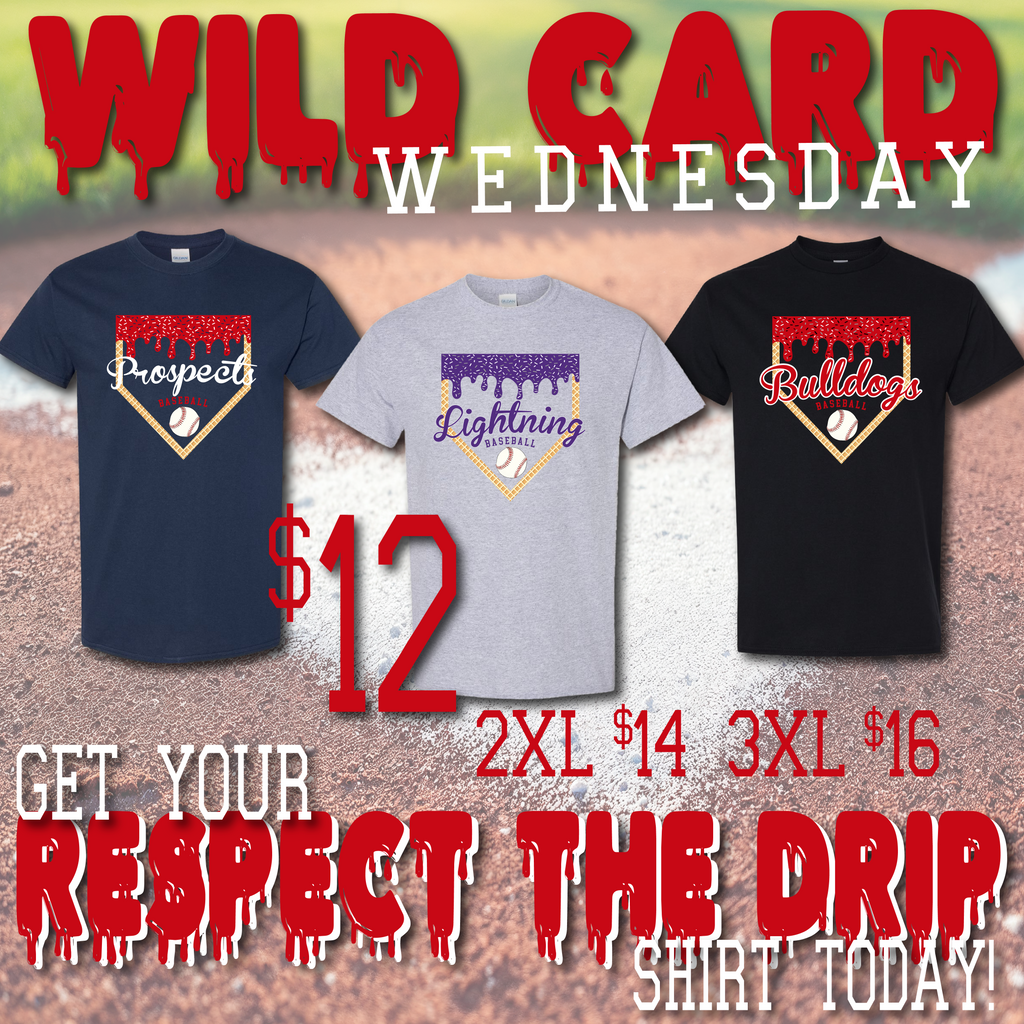 YOUTH CUSTOM Respect The Drip Baseball Graphic Tee