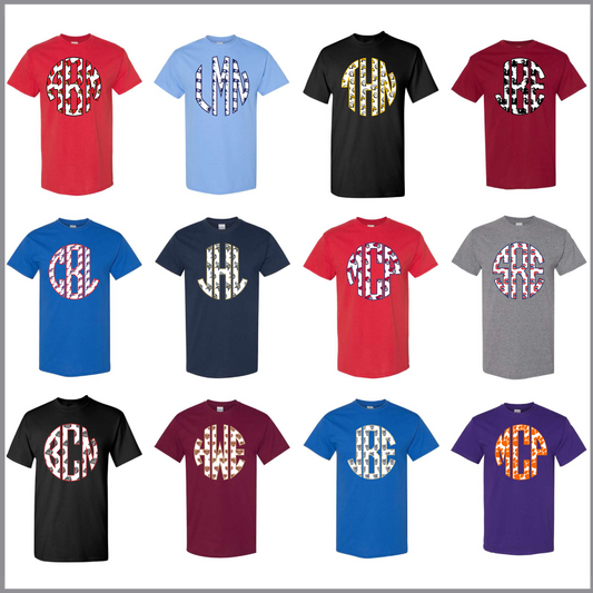Go Team Monogram Tee