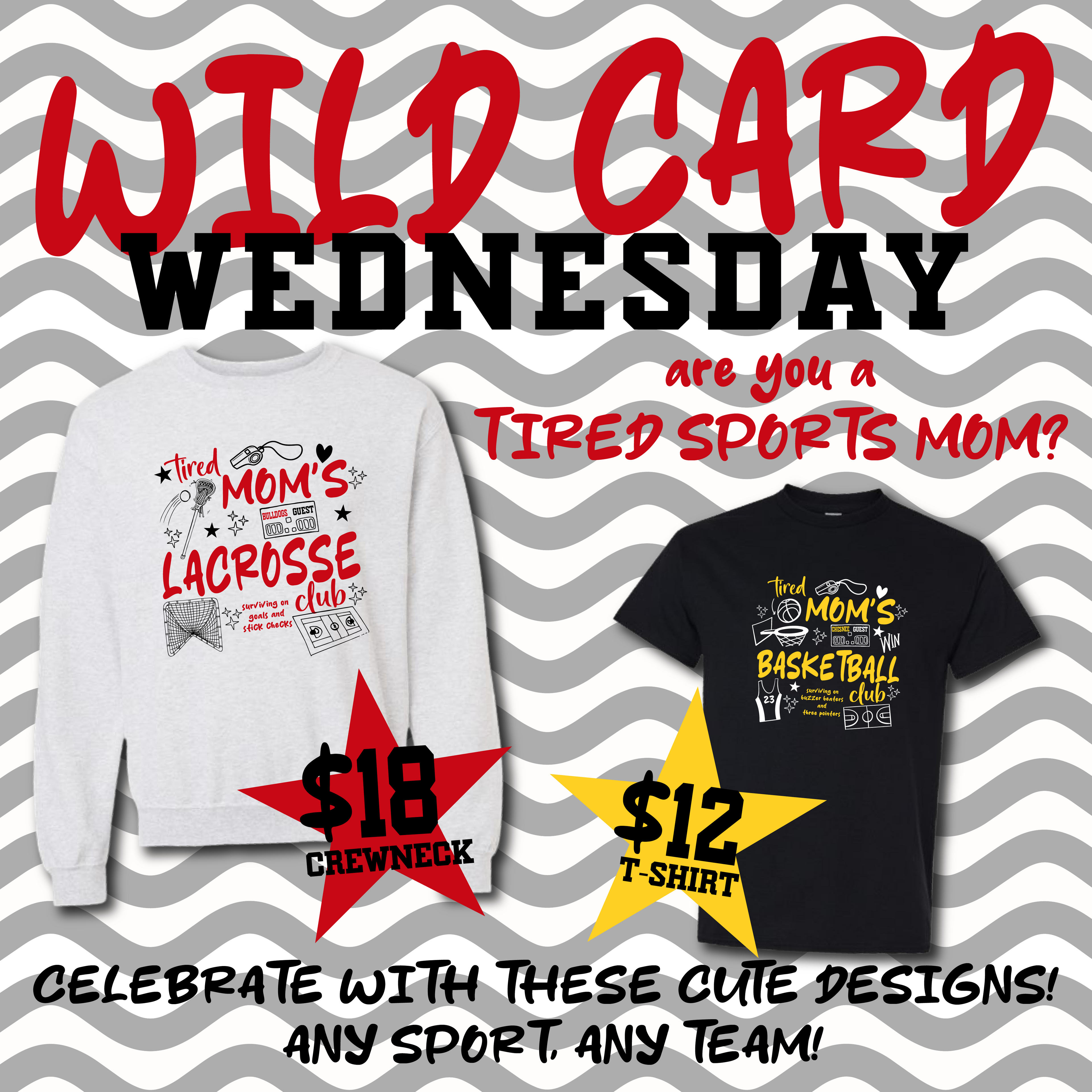 ADULT Tired Moms Club CREWNECK