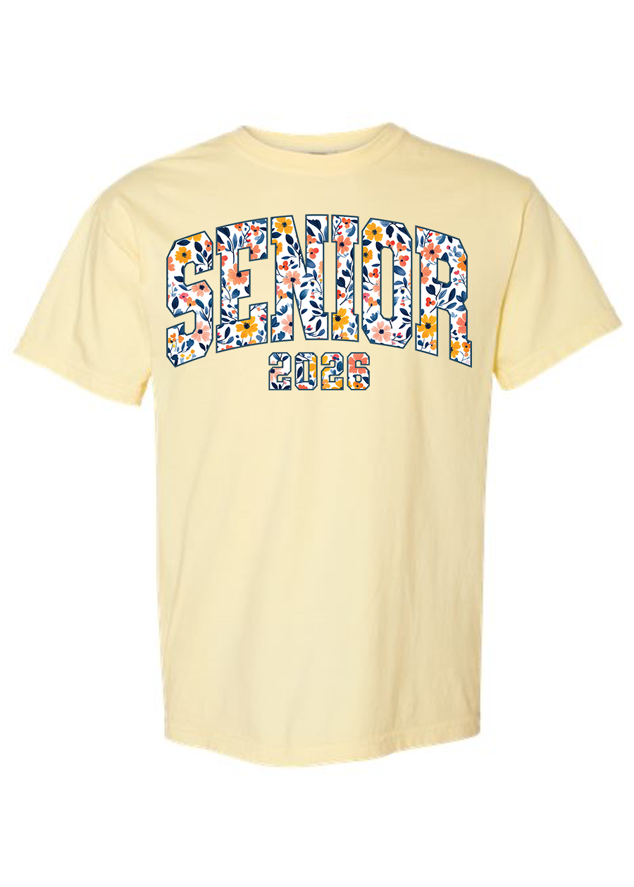 Floral Senior 2026 COMFORT COLORS Tee