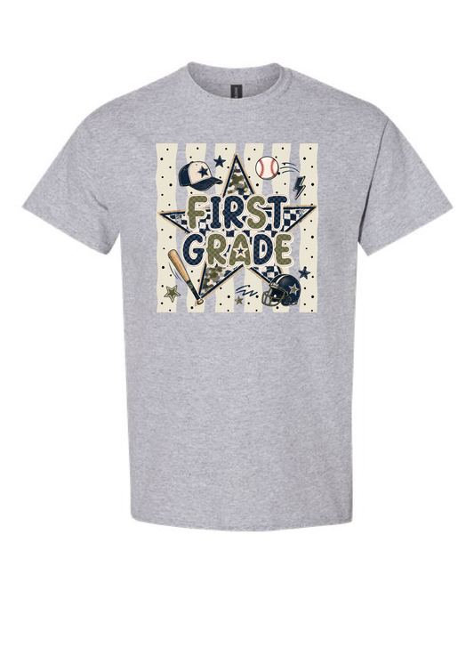ADULT Baseball Star Grade Level Tee