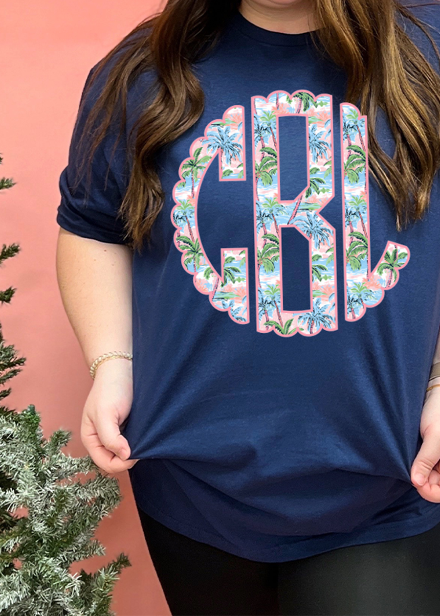 Beachy Lilly Monogram Tee