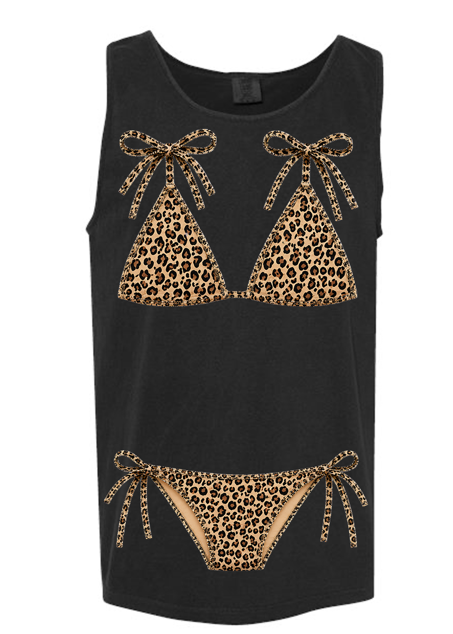 ADULT Comfort Colors Leopard Kini Tee & Tank