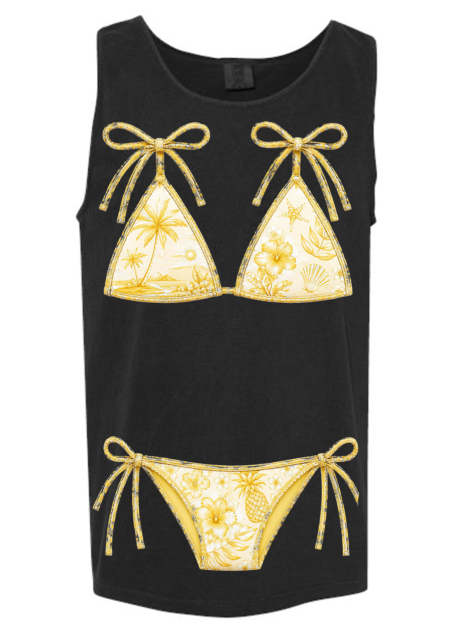 ADULT Comfort Colors Yellow Kini Tee & Tank