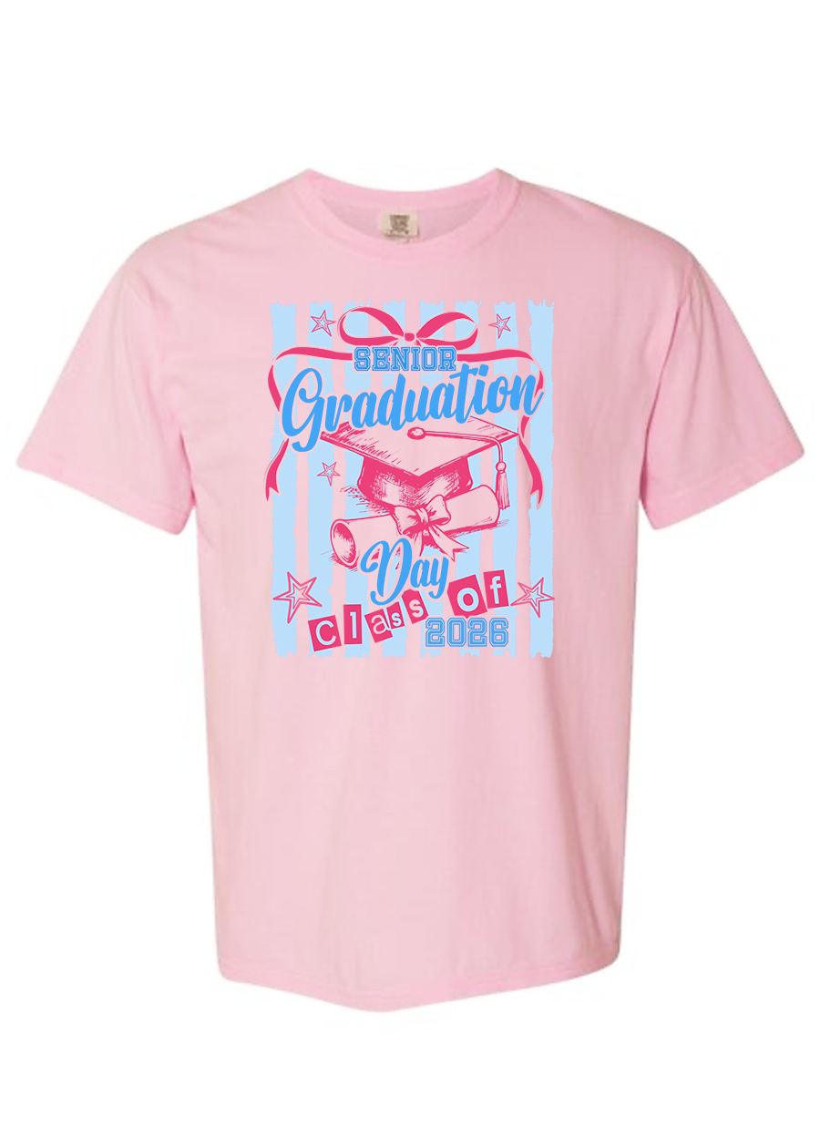 ADULT Graduate Striped COMFORT COLORS Tee