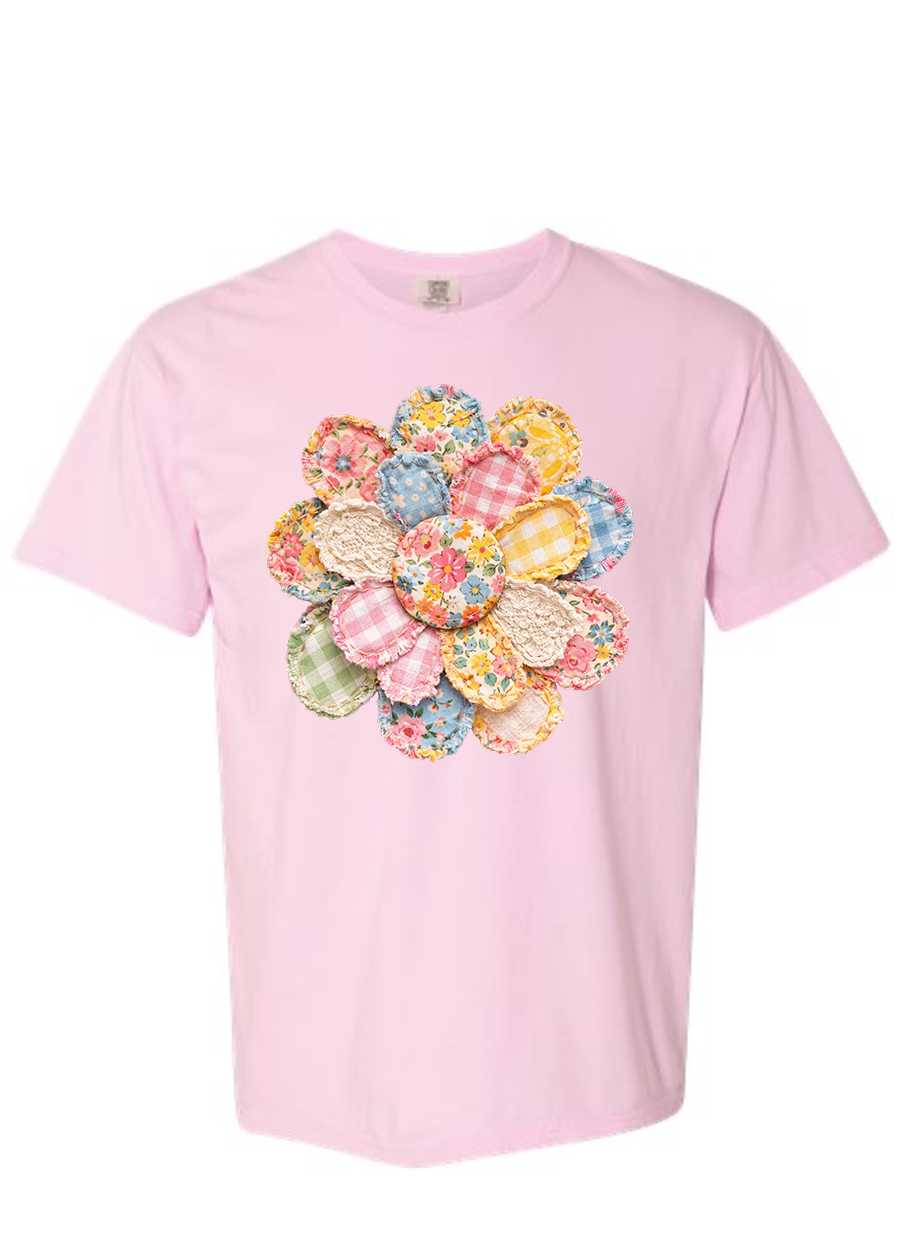 Patchwork Flower COMFORT COLORS Tee