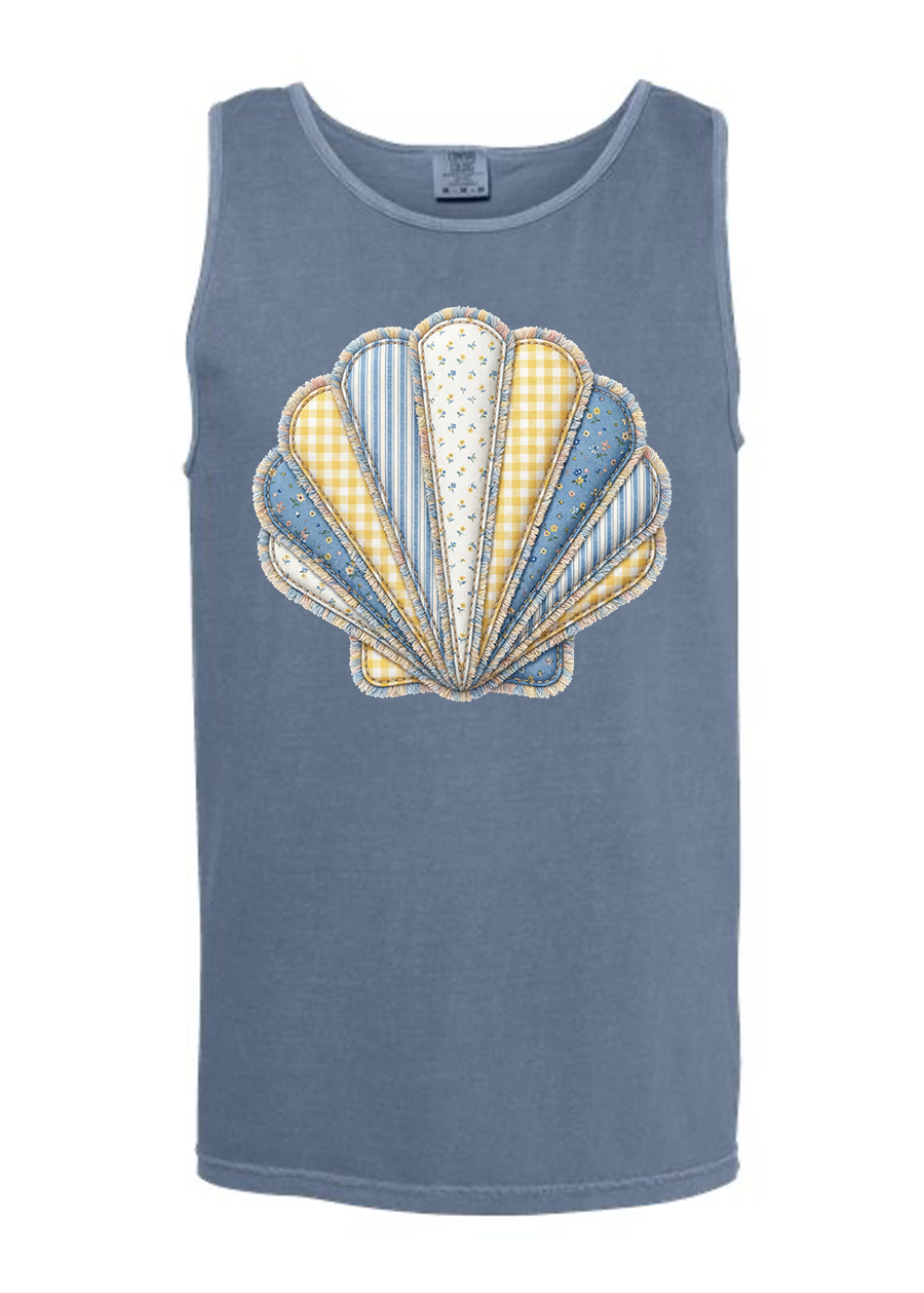 Patchwork Seashell COMFORT COLORS Tank