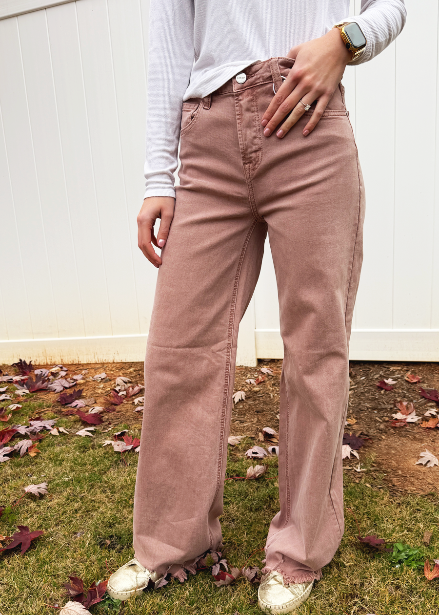 Brianna High Rise Frayed Jean