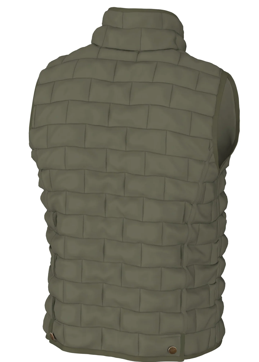LB Brick Quilted Vest-Moss