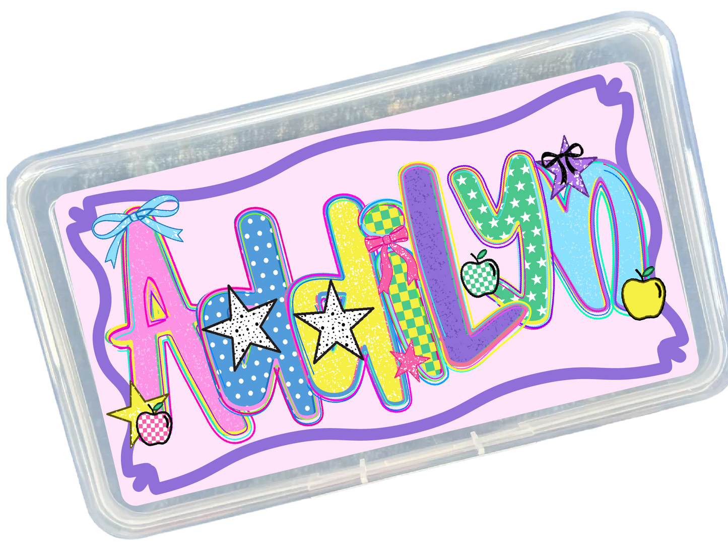 BRIGHT DOODLE Pencil Box or Pouch w/ UV Decal