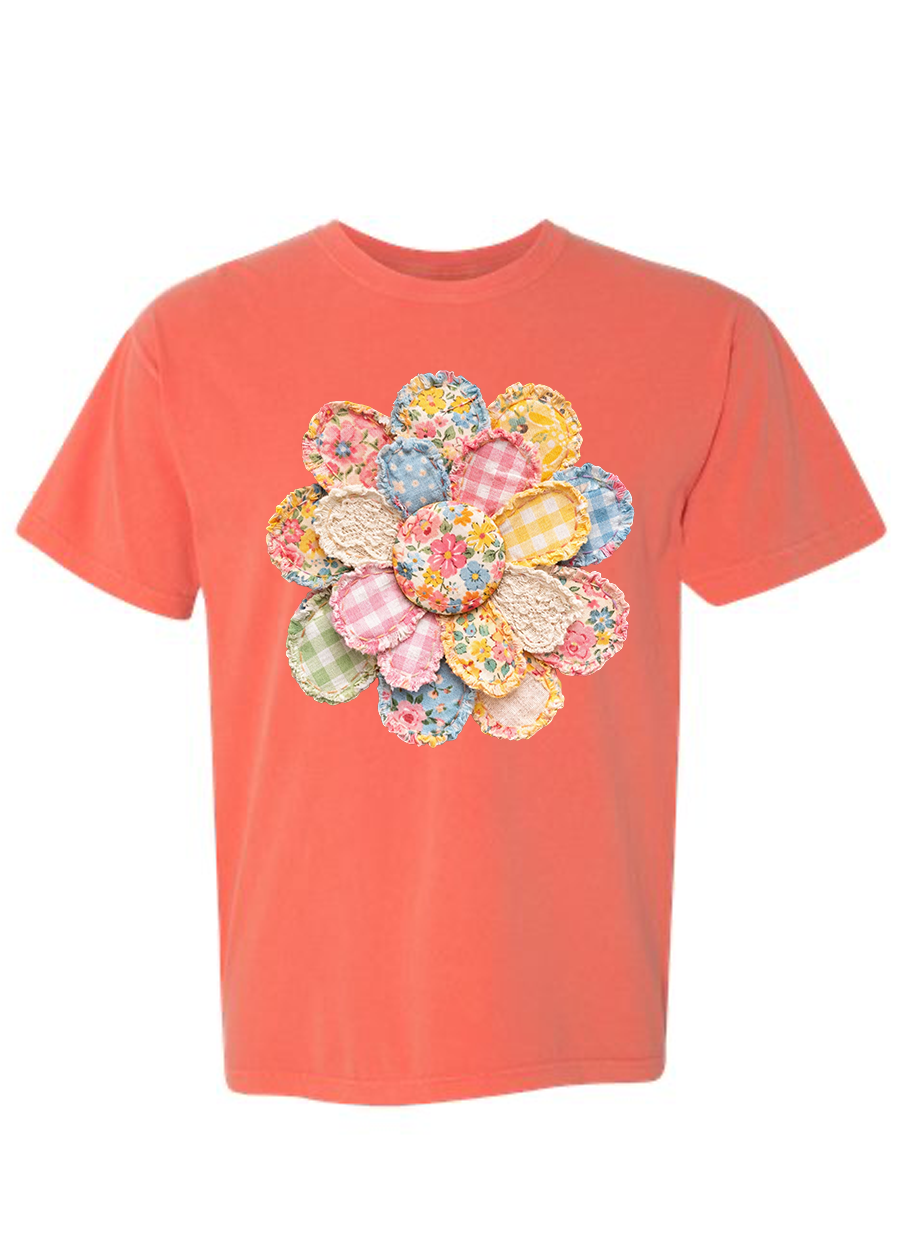 Patchwork Flower COMFORT COLORS Tee