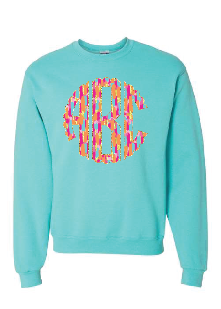 ADULT Brushstroke Monogram Sweatshirt