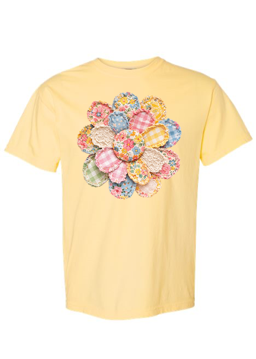 Patchwork Flower COMFORT COLORS Tee