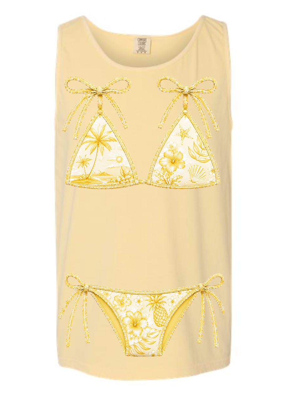 ADULT Comfort Colors Yellow Kini Tee & Tank