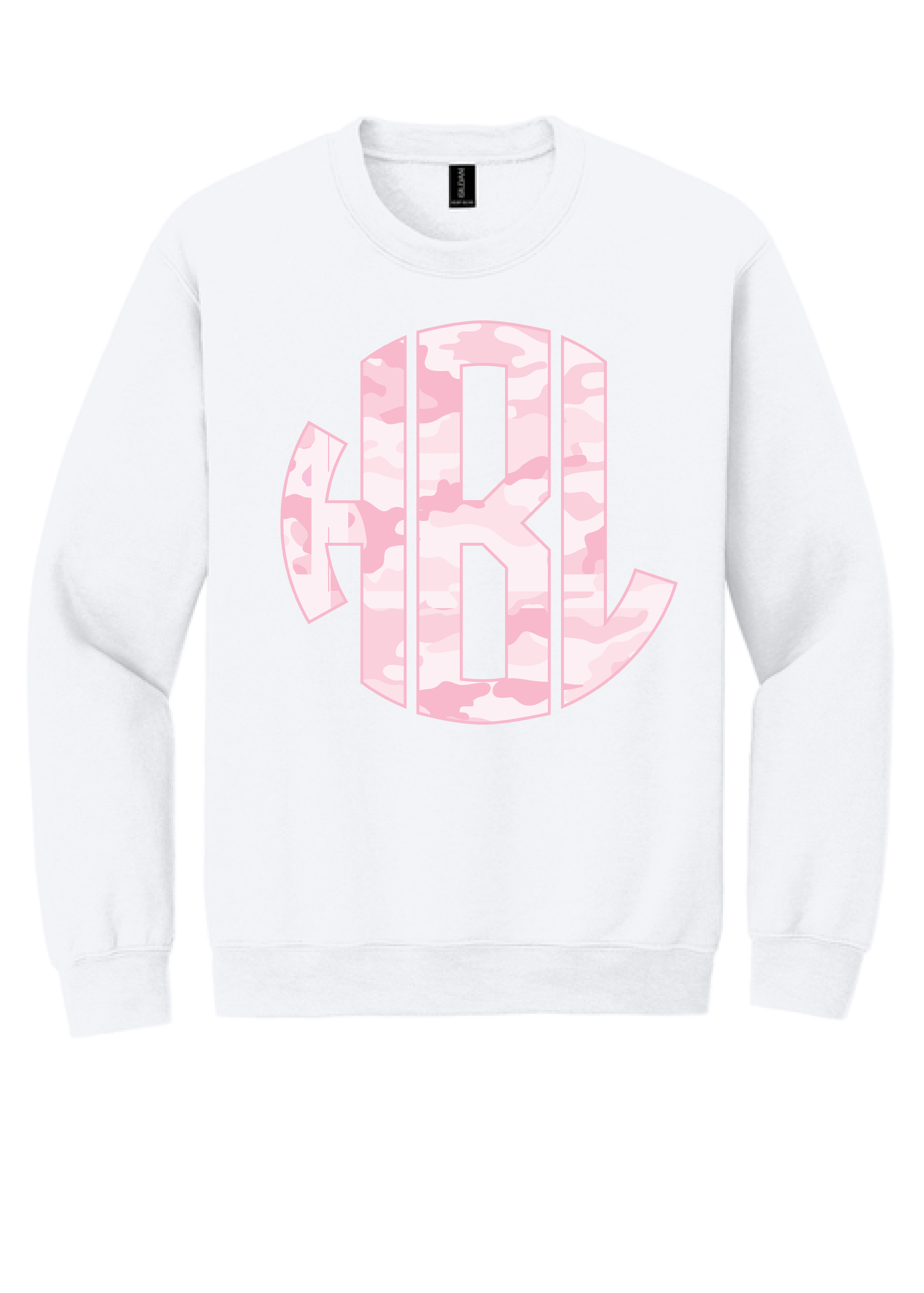 Pink Camo Monogram Crewneck Sweatshirt