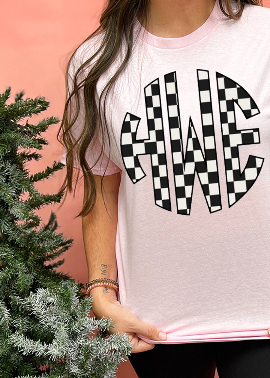 Checkered Monogram Tee