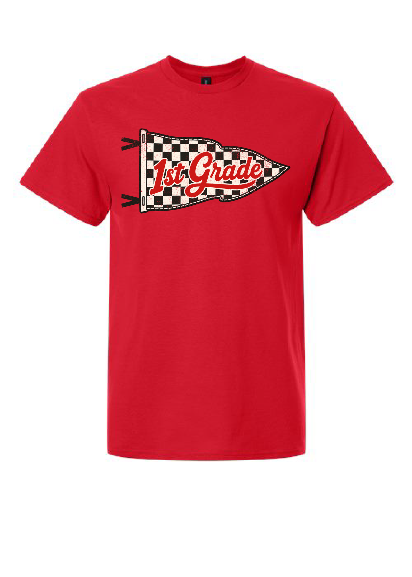 ADULT Checkered Pennant Grade Level Tee