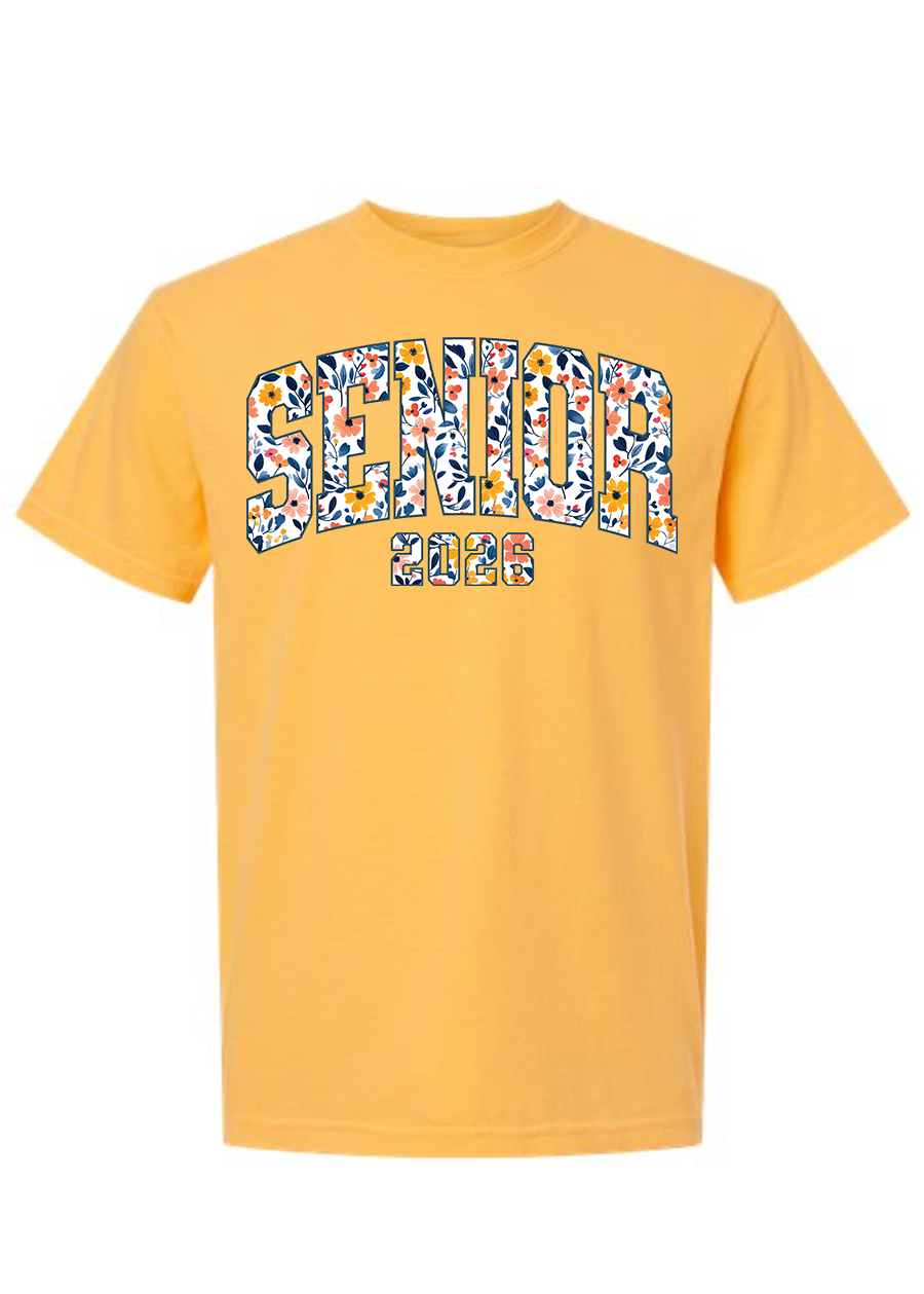 Floral Senior 2026 COMFORT COLORS Tee