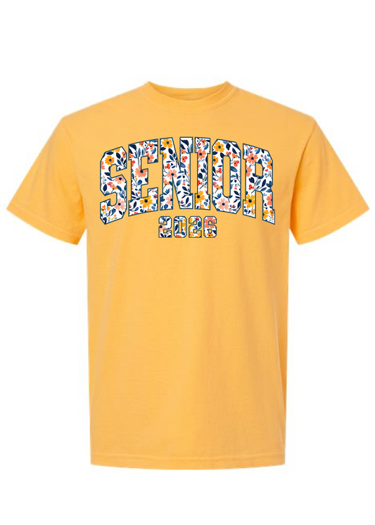 Floral Senior 2026 COMFORT COLORS Tee