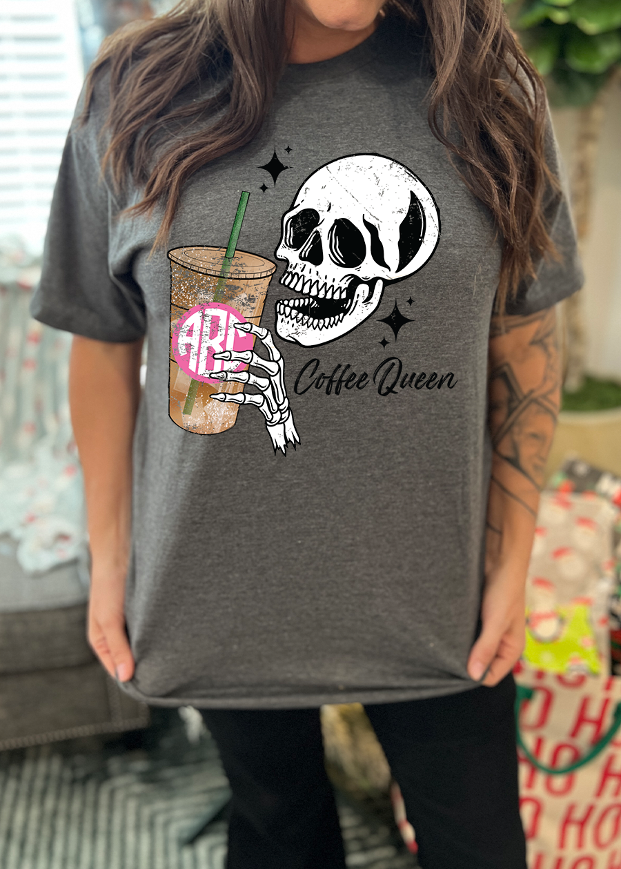 Load image into Gallery viewer, Coffee Queen Monogram Tee
