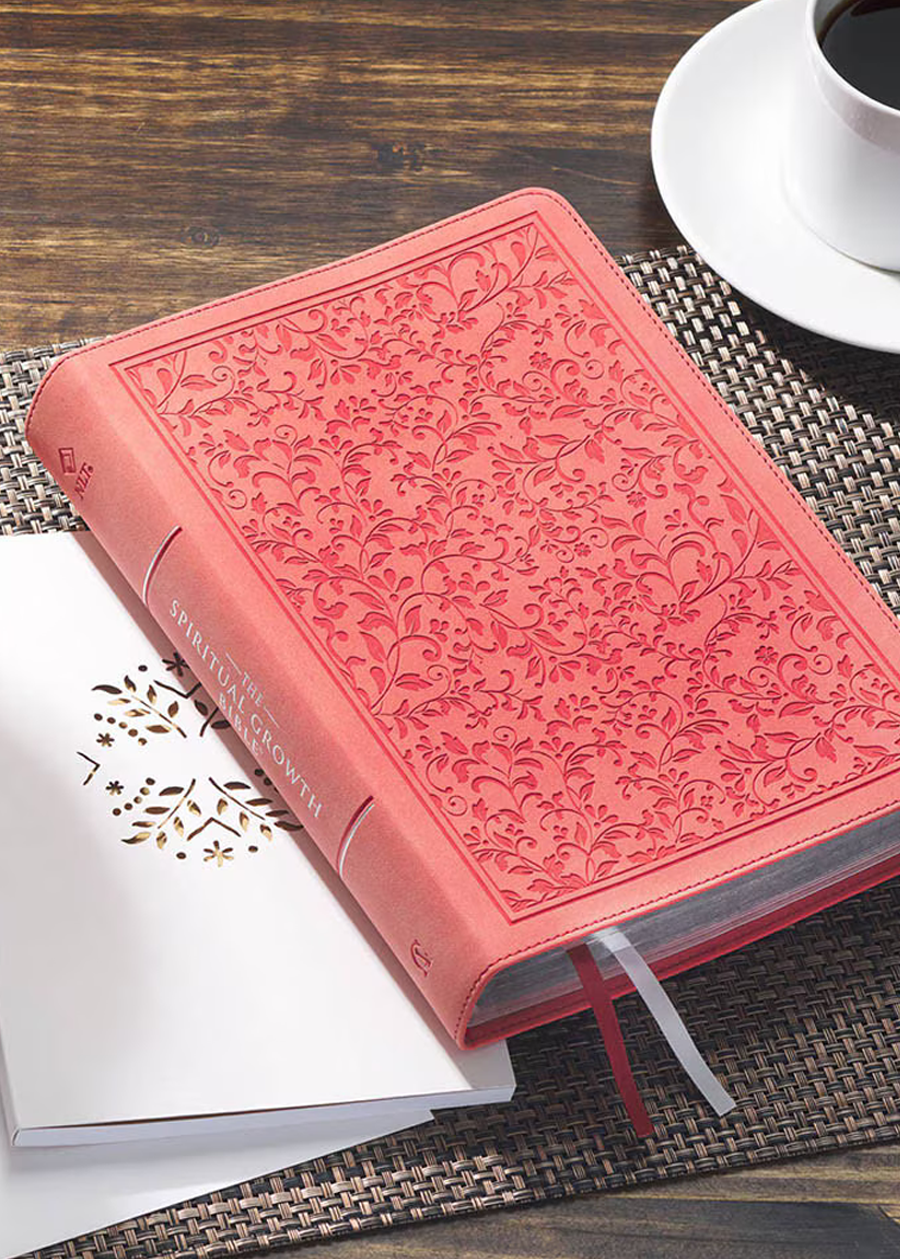 Coral Vine Faux Leather Spiritual Growth Bible